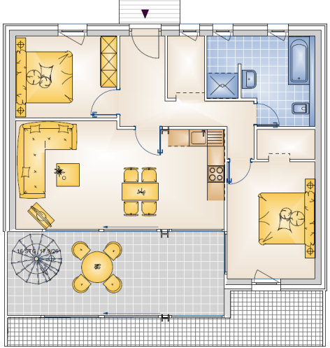 Grundriss Musterhaus-Appartement 10